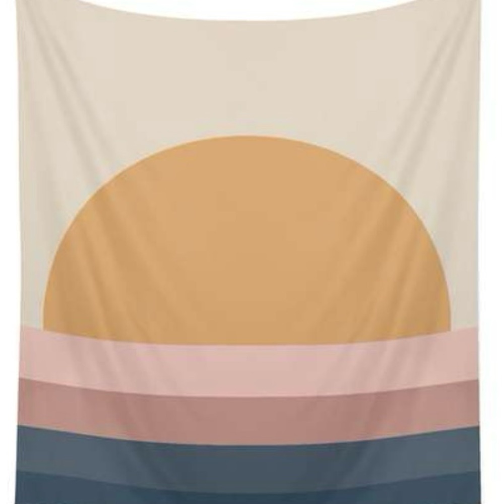 Society6 Sunset Tapestry Wall-Decor Multi-Use Wall, Picnic, Blanket, Tablecloth